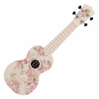 Audiana květinové sopránové ukulele WH