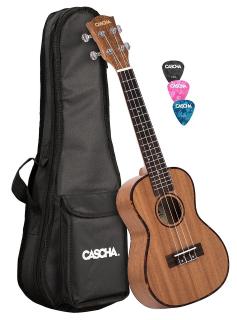 Cascha HH 2035 Premium Mahogany Concert Ukulele Set - ukulele koncertní+ obal a trsátka zdarma