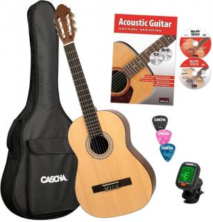 Cascha HH 2043 EN klasická kytara SET - kytara,obal, ladička,trsátka zdarma