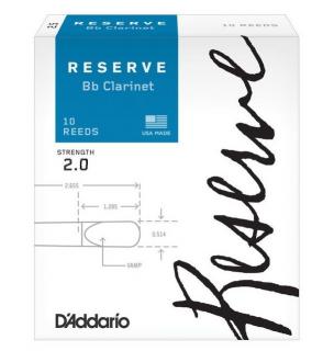 D'Addario RESERVE DCR1020l plátky na B klarinet tvrdost 2 množstevní sleva: krabička plátků 10ks