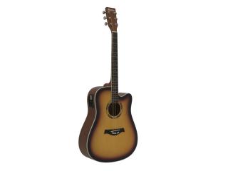 Dimavery DR-520, elektroakustická kytara typu Dreadnought, sunburst