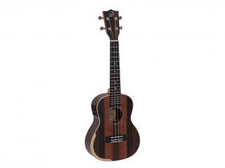 Dimavery UK-800, elektroakustické koncertní ukulele, ebenové