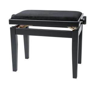 GEWA DELUXE stolička ke klavíru - černý mat