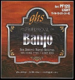GHS PF120 struny na šestistrunné banjo .011 - .042 Stainless Steel