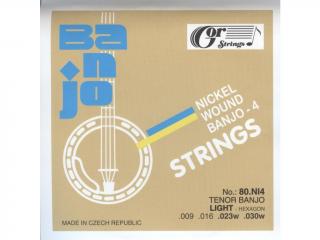 GORSTRINGS 80.NI4 struny tenor banjo LIGHT (.009 - .030) + zdarma náhradní struna A