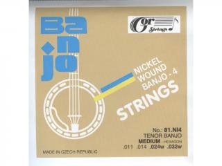 GORSTRINGS 81.NI4 struny tenor banjo LIGHT (.011 - .032) + zdarma náhradní struna A
