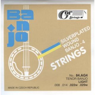 GORSTRINGS 84.NI4 struny tenor banjo LIGHT (.008 - .029) + zdarma náhradní struna A