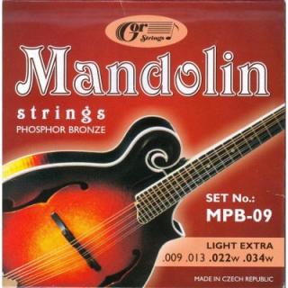 GORSTRINGS MPB-09 LIGHT EXTRA struny mandolína .009 - .034 + zdarma náhradní struna E