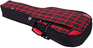 Károvaný černo-červený luxusní obal na akustickou kytaru LORZ