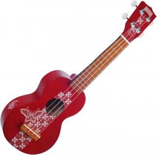 Mahalo MK1-BA Batik Transparent Red ukulele + obal