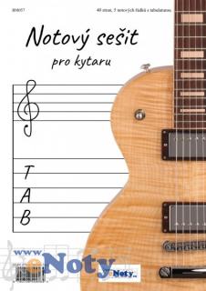 Notový sešit pro kytaru  A4, 40 stran