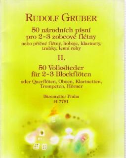 Rudolf Gruber - 50 národních písní pro 2-3 zobcové flétny, 2. díl