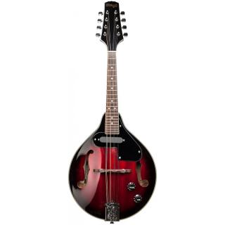 Stagg M50 E, elektroakustická bluegrassová mandolína, redburst