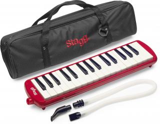 Stagg MELOSTA32 RD, klávesová harmonika, červená