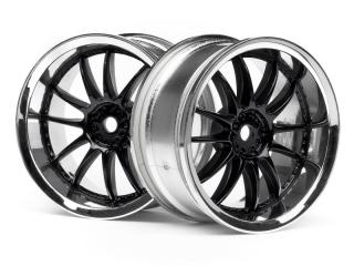 WORK XSA 02C WHEEL 26mm CHROME/BLACK (3mm OFFSET)