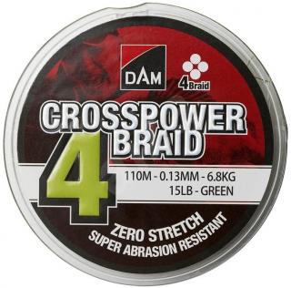 DAM Crosspower 4-Braid Green 0,13 mm 6,8 kg 150 m