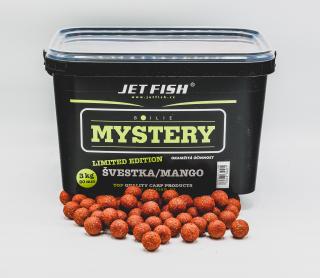 JET FISH MYSTERY boilie Švestka/Mango 20mm/ 3kg
