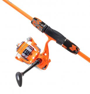 Saenger - rybářský prut se světélkujícím navijákem Flashlight Stick 40 Varianta: oranžový