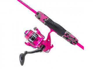 Saenger - rybářský prut se světélkujícím navijákem Flashlight Stick 40 Varianta: růžový