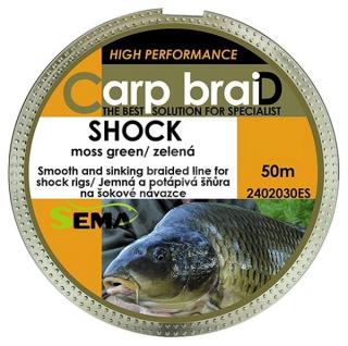 SEMA - Carp Braid SHOCK návazcová šňůra - 50m / 9.1kg