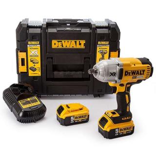 Bezuhlíkový rázový utahovák DCF899P2 DeWALT - 18 V, 2x5,0 Ah, 950 Nm