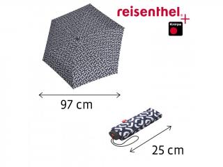 Deštník Reisenthel Umbrella pocket šedý znaky