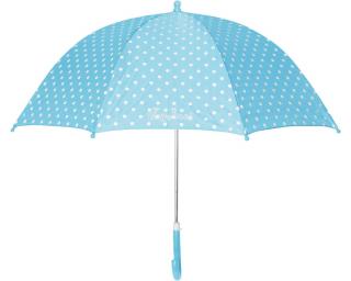 Dětský deštník Playshoes tyrkysový s puntíky