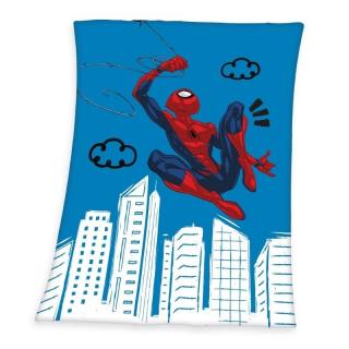 HERDING Fleece deka Spiderman city  Polyester, 130/170 cm