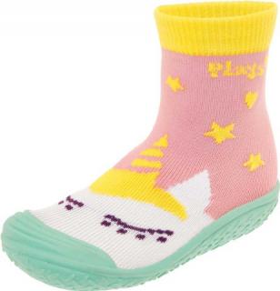 Playshoes ponožky koupací s protiskluzovou podrážkou jednorožec