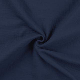 Dvojitá gázovina | mušelín - Tmavý jeans