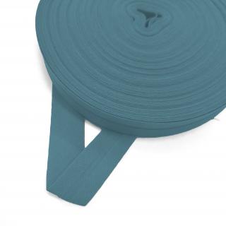 Šikmý proužek bavlněný, zažehlený - Jeans Šíře: 20 mm