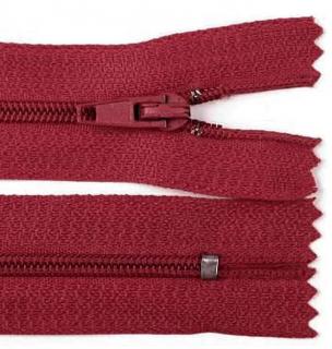 Spirálový zip 3 mm, pinlock - Bordó -: 20 cm