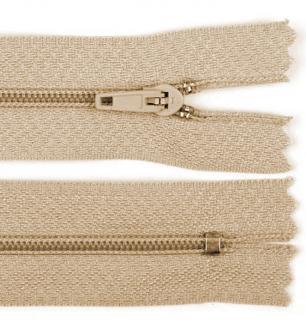 Spirálový zip 3 mm, pinlock - Krémová -: 25 cm