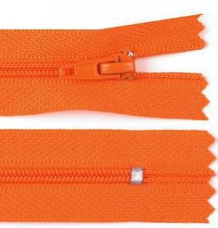 Spirálový zip 3 mm, pinlock - Oranžová -: 20 cm