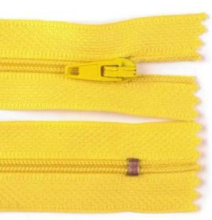 Spirálový zip 3 mm, pinlock - Žlutá -: 25 cm