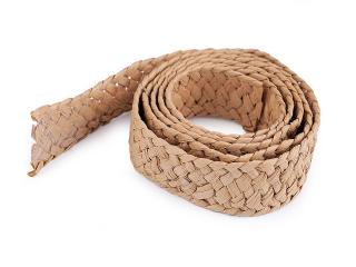 Splétaný popruh 30mm - Hnědá přírodní