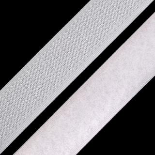 Suchý zip, 2,5 cm - bílá Část zipu: Velur/mech
