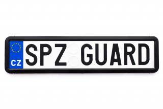 SPZ GUARD A04 bezpečnostní rámeček na registrační značku (RZ) - celonerezový Barva: černá