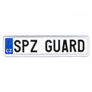 SPZ GUARD A04 bezpečnostní rámeček na registrační značku (RZ) - celonerezový Barva: nerez leštěná (bez povrchové úpravy)