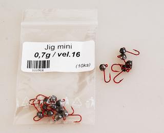 Jig mini - 10ks váha jigu: 0,7g, velikost háčku: 14