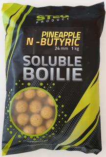 Soluble Boilie 24mm 1kg příchuť: Pineapple Butyric