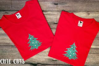 Dámské triko s motivem stromečku a prvních Vánoc s miminkem