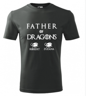 FATHER OF DRAGONS BARVA TRIČKA: jiná, DÁMSKÉ/PÁNSKÉ: DÁMSKÉ (upnuté v pase  PURE , velikost trička: XL