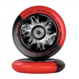 Náhradní kolečka na freestyle koloběžku MOVINO, 110 mm, Nylon, 2 ks Vyber barvu :: Červená