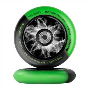 Náhradní kolečka na freestyle koloběžku MOVINO, 110 mm, Nylon, 2 ks Vyber barvu :: Zelená