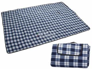 Pikniková deka se spodní nepromokavou vrstvou 150x200 cm, modrá classic