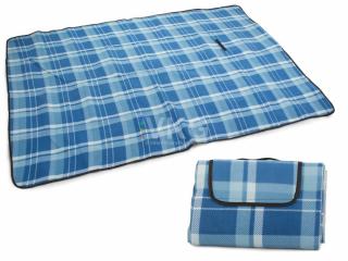 Pikniková deka se spodní nepromokavou vrstvou 150x200 cm, modrá