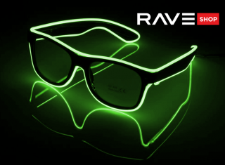 Brýle svítící Wayfarer style | Zelené