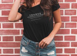 Dámské černé tričko | Trance 1.0 Velikost: L