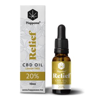 Happease® Relief 20% CBD olej Lemon Tree, 2000mg,  10ml